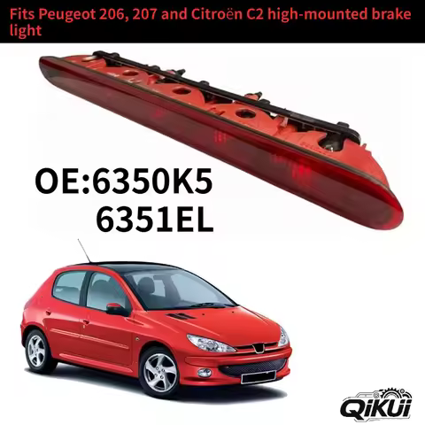 OE:6350K5 6351EL Car Third Brake Light High Brake Light For Peugeot 206 Hatchback 206+ Rear LED High