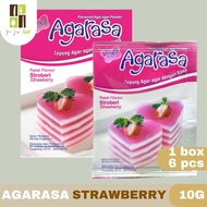 Nutrijel Agarasa/Agar-Agar Rasa Coklat/Vanila/Strawberry/Melon BOX/6PCS