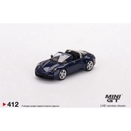 MINI GT Porsche 911 Targa 4S Gentian Blue Metallic MGT00412