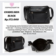 Tas Wanita Warna Hitam Black Series Selempang Jinjing Bahu Sophie Martin Paris Terbaru 2025 Promo Ke