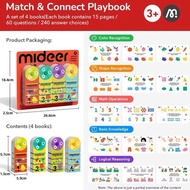 [KIW] Mideer Match & Connect Playbook Mainan Edukasi Puzzle Anak Balita Kids Toddler Toys Education