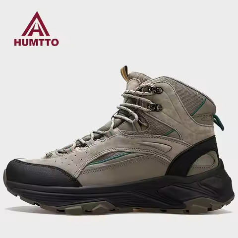 HUMTTO cowhide hiking shoes men waterproof outdoor walking boots trekking shoes women's breathable h