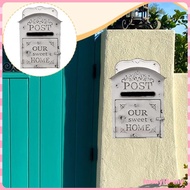 [HomyldfMY] Wall Mount Mailbox Vintage Design Heavy Duty Courtyard Hanging Iron Art Mailbox Outdoor 