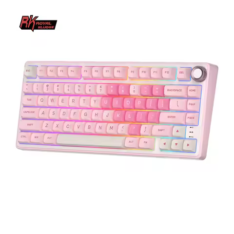 RK Royal Kludge R75 Gasket Mechanical Keyboard 75% RGB Backlit Hot-swappable Wired Gamer Keyboard wi