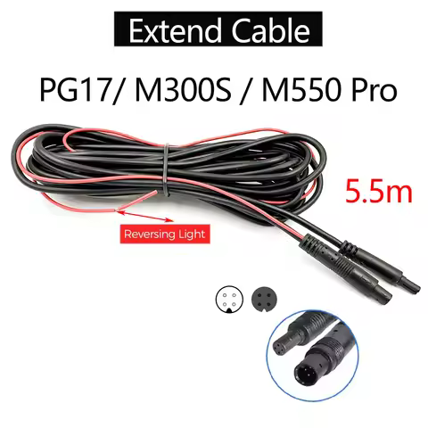 for AZDOME Extend Cable for PG17/M300S/M550 Pro, 4 Pin 5.5m extend cable for mirror dashcam rear vie