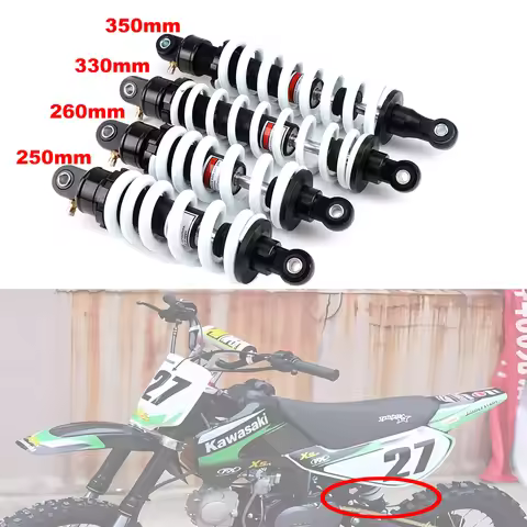 250/260/330/350mm Motorcycle Shock Absorber Front Rear Shock Absorber for Motocross Dirt Bike Pit Bi