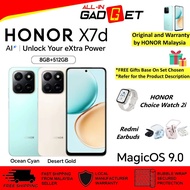 HONOR X7d 4G (16GB*(8+8) + 512GB) | 35W HONOR SuperCharge | Smartphone | Original Honor Malaysia
