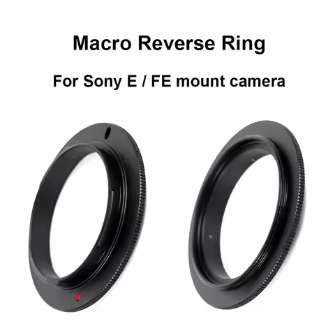 For Sony E / FE mount Macro Reverse Adapter Ring 40.5 49 52 55 58 62 67 72 77mm for Sony E mount Cam