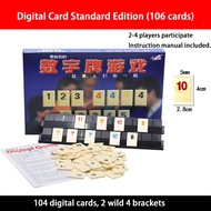 Digital Math Game Mahjong Set with Storage Case, Durable Tiles, 4-Player Strategy Board Game #T&L