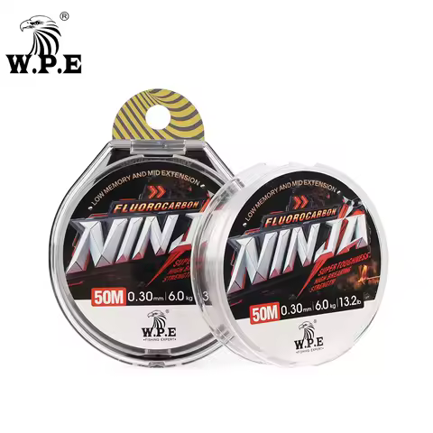 W.P.E 1pcs 50m Carbon Fiber Fishing Line 014mm--0.40mm 1.3kg-10.8kg 2.9lb-23.8lb Carp Fishing Fluoro