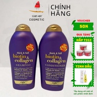 Pair of BIOTIN conditioner shampoo&COLLAGEN purple ox 577mle 13fl.oz helps smooth hair and reduces b