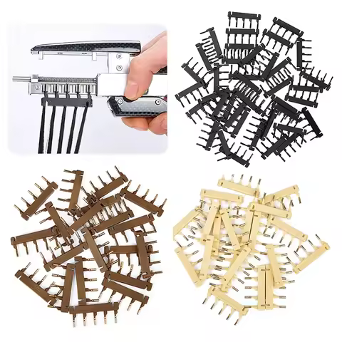 40pcs 6D Hair Extension Clips 3 Colors New Professional Hair Extensions tools Black /Brown/Blonde Fo