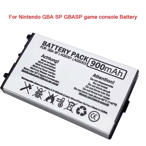 AGS 003 Rechargeable Lithium Battery 3.7V 900mAh for Nintendo GBA SP Game Boy Advance SP Game Consol