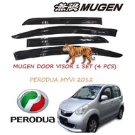 PERODUA MYVI ICON LAGI BEST 2012 2013 2014 2015 2016 2017 3” INCH 8CM Door Visor Mugen Air Press Win