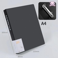 SOONA Transparent Folder, Office Document D-shaped Binder File Folder,  2 Holes Plastic Lever Arch F
