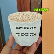 Pot Permata 8Cm Pot Instan + Busa Dan Batu