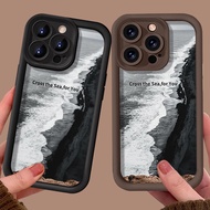 Creative Sea Wave Strait Phone Case For VIVO Y27 Y35 Y36 Y50 Y30i Y51 Y31 Y51S Y77 Y75 Y55 Y78 Y93 Y95 Y91i Y91C T1 5G Cross The Sea For You Romantic Pattern Design Silicone Casing