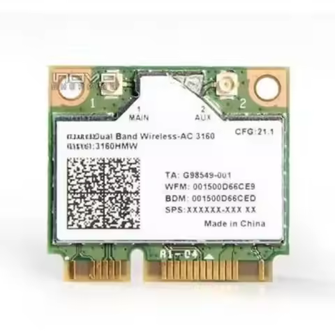 Wireless Adapter Card for Intel Dual Band 3160AC 3160HMW ac half Mini PCI-E wifi Bluetooth 4.0 for H