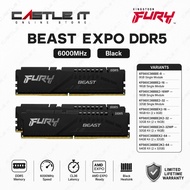 Kingston FURY Beast EXPO DDR5 8GB 16GB 32GB 64GB 6000MHz CL36 Black Desktop Gaming RAM
