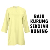 Baju Kurung Warna Kuning Sekolah Pengawas Perempuan kain kosibo