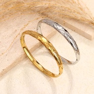 Bracelet Titanium Steel Small Chanel Style Diamond Pattern Smooth Bracelet ins Minimalist Fashion Pe