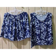 PLUS SIZE PAMBAHAY TERNO SLEEVELESS SHORT