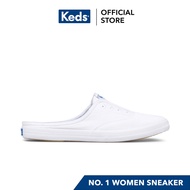 Keds Moxie Mule Washed Twill Women's Slip On Sneakers(White)WF58023