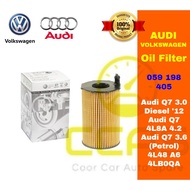 Audi Volkswagen Oil Filter - Q7 3.0 Diesel 2012 Audi Q7 4L8A 4.2 Audi Q7 3.6 (Petrol) 4L48 A6 4LB0QA