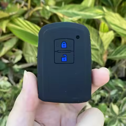 2Button Silikon Mobil Holder Kunci Cover silicone protect Case For Toyota Yaris Auris Hibrida RAV4 C