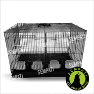 SEMPATI Sangkar Kandang Umbaran Sekat 60x40x40 Sangkar Ternak Burung Lovebird Kandang Hewan Kucing A