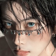 Boys Broken Face Decoration Ocean Tears Face Decoration Chain Water Drop Face Chain Niche Pure Desir
