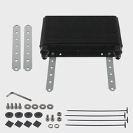 Black Oil Cooler Universal 24 Row 48-Plate Transmission w/ AN6 / AN8 / AN10 / AN12 Adapter For VW Ba