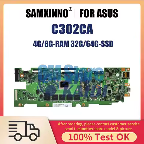 For ASUS C302CA Laptop Motherboard C302C 4405Y C302 M3-6Y30 M7-6Y75 100% Test Ideapad Y700-14ISK LA-