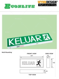 Econlite - LE908SL EXIT /KELUAR Sign Light Fitting Lampu Tanda Keluar Signage (Sirim)