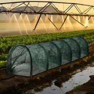SHANRONG Greenhouse Tunnel, Collapsible Green Mesh Shade Net Cover, Heavy Duty Portable Metal Frame 