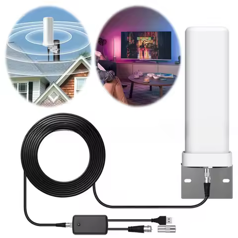 600 Miles HDTV Digital Antenna Wear Resist Signal Amplified TV Antenna HD 4K Digital TV Antenna for 
