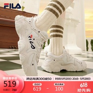 FILA 斐乐官方猫爪鞋女鞋2024春季复古运动鞋时尚休闲鞋FLUID 4