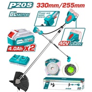 TOTAL เครื่องตัดหญ้า ไร้สาย 40 โวลท์ พร้อมใบตัดหญ้า และ สายเอ็นตัดหญ้า รุ่น TSTLI202521 / TSTLI20018