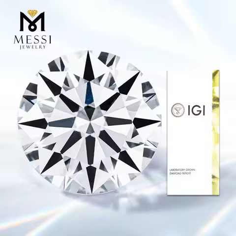 Messi Jewelry With IGI Certificate 1ct 1.5ct 2ct 2.5ct 3ct 5ct Round Lab Grown Diamonds CVD HPHT Lab