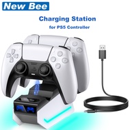 New Bee Z15 Charging Station PS5 คอนโทรลเลอร์เกมไร้สายสถานีชาร์จจับผู้ถือแท่นชาร์จพร้อมไฟแสดงสถานะกา