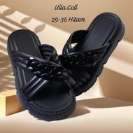 sandal wedges anak tanggung perempuan/ sandal tanggung sampai dewasa sandal karet Korea kekenian