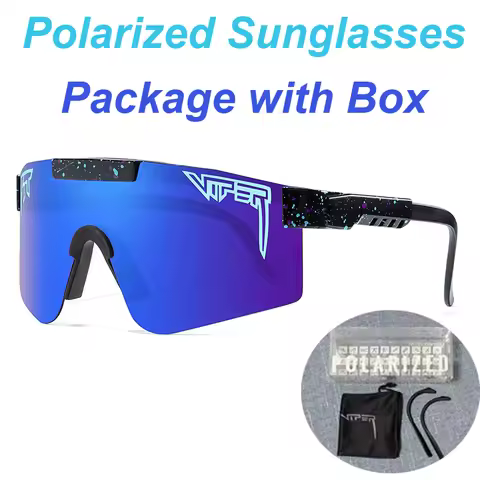 Original Box Polarized Pit Viper Sunglasses Men Women Adult Baseball Sun Glasses Male Outdoor MTB Ey