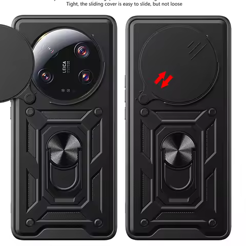 For Xiaomi 13 Ultra Case Mi 14 Ultra Cover mi 15 17 Ultra Magnetic Ring Holder Armor Phone Case Slid
