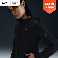 Nike Womens Swift Repel Packable Running Jacket - Black ไนกี้ เสื้อแจ็กเก็ตวิ่งแบบพับเก็บได้ผู้หญิง 