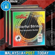 【Fast delivery】 ALICE A407C Colourful Acoustic Guitar String Colorful Steel Colorful Coated Copper A