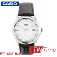 Casio Standard นาฬิกาข้อมือผู้ชาย สายหนัง รุ่น MTP-1183Q-7ADF / MTP-1183E-7ADF