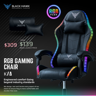 🦅 (𝐒𝐆 𝐒𝐓𝐎𝐂𝐊) Black Hawk RGB Gaming Chair / Gaming Chair / Computer Chair (E-Sports Chair)