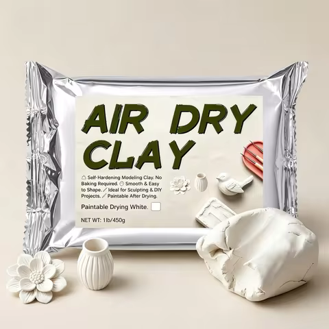 Premium White Air-Dry Clay, Modeling Clay, Art Supplies Holiday DIY Gifts, For Detailed Sculpts Mini