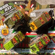 TOY ARMY JEEP CAR CONTAINS 4 CARS - NEWEST TNI ARMY CAR CHILDREN'S TOY