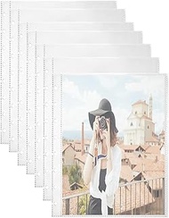 25 Pack Refill Sheets, 50 Photo Sleeves 6x8, 8 Ring Binder Pockets, Each Page Holds Two Pictures, Ar